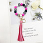 Black Leopard Print White Background Wooden Bead Keychain 3d2ecbe5 1ef5 4d82 9c53 f008b4dca41d