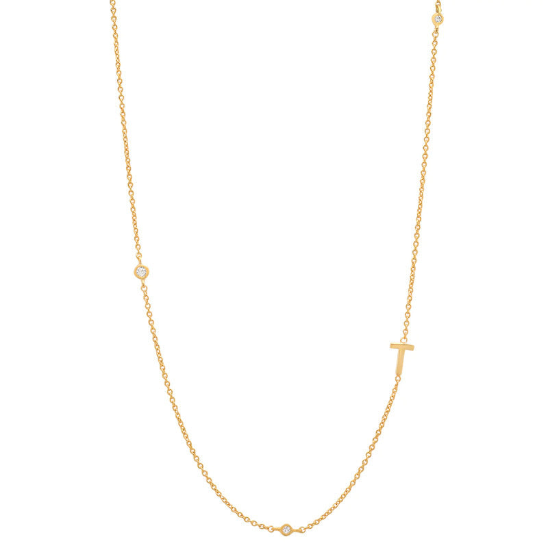 18K Gold Plated 26 Letter Stainless Steel Necklace - HD Wireless Product #21