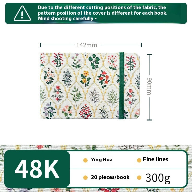 Feiluniao Watercolor Notebook Fabric Handmade Mini Portable Portable Character Sketch Hand Painted Graffiti Drawing Book - 图片 12