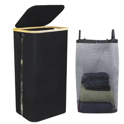 Oxford Cloth Dirty Clothes Folding Dirty Clothes Basket Dustproof With Cover Storage Basket