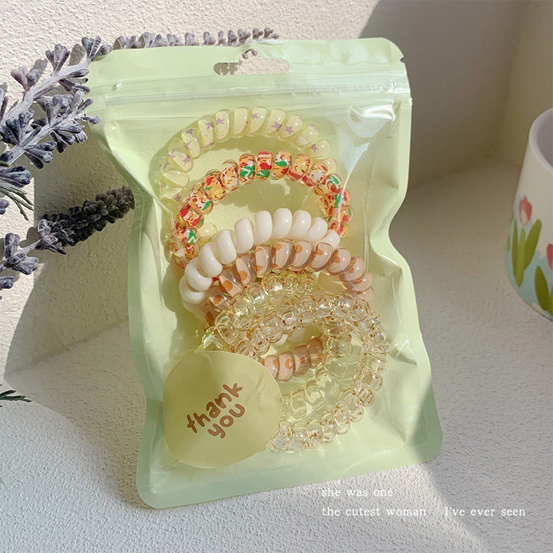 Telephone Wire Hair Ties Hair Rope Hair-binding High Elasticity Not Tight Hair 3d859027 f40b 461e aa3b 16082855abdf