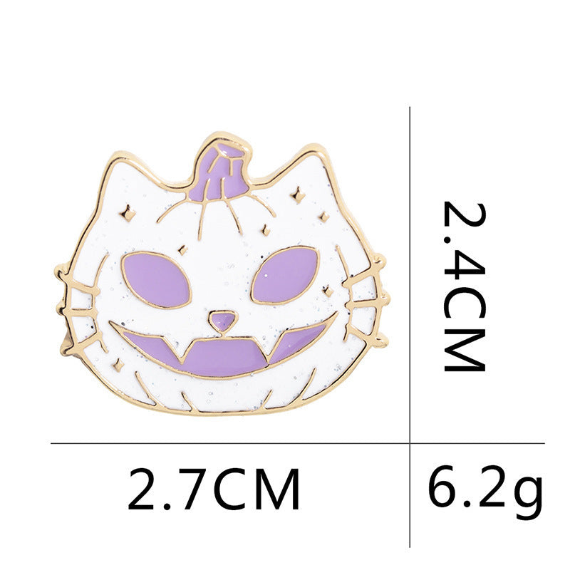 Halloween Purple And White Funny Devil Pumpkin Brooch 3d89d23f 3a56 484f 833e a01b7224e9d0
