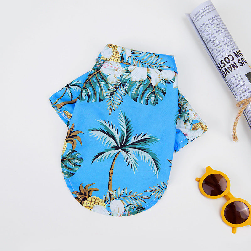 Pet Clothes Teddy Bichon Pomeranian Jarre Aero Bull Cat Dog Summer Thin Large Dog Pet Hawaiian Shirt 3da07c8d 5154 4c1e a659 