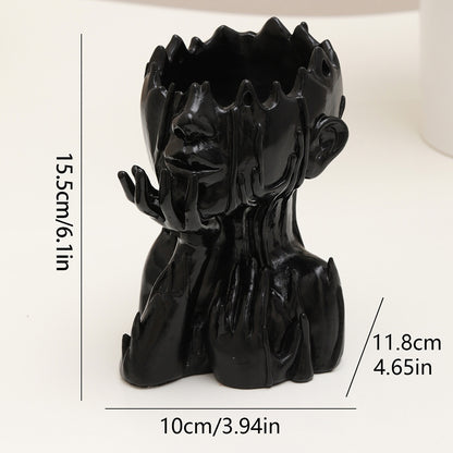 Resin New Goddess Head Flower Pot Home Garden Decoration Melting Woman Medusa Face Flower Pot Garden Decoration Ornaments 3da