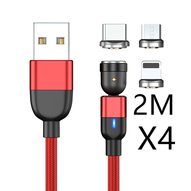 Magnetic Data Cable Threeinone 540-degree Rotation  Charging Cable Suitable - 图片 26