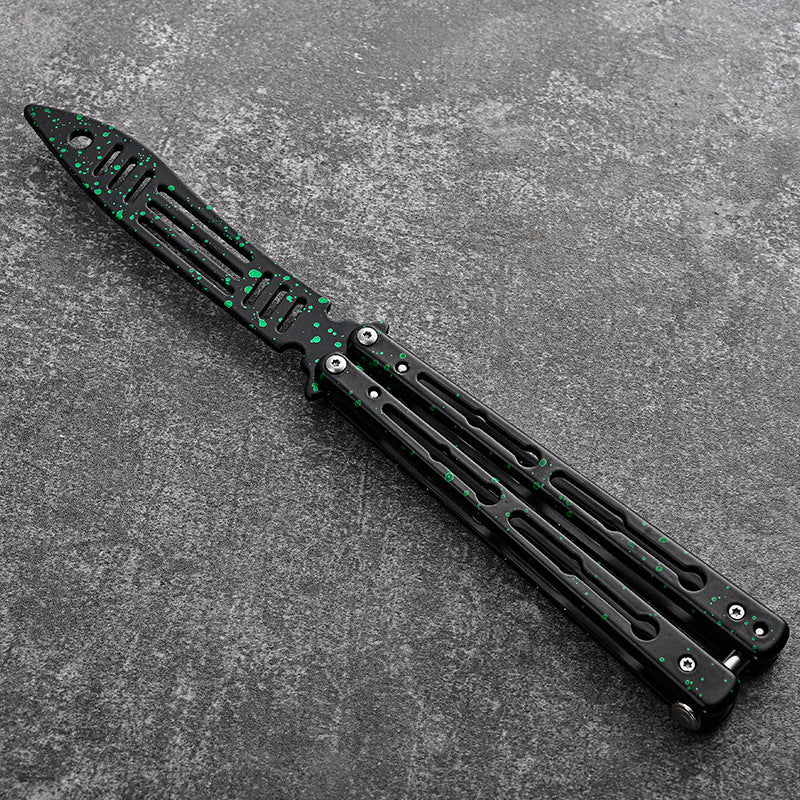 Non-opening Blade Practice Knife Folding Butterfly Knife Training Toy Swinging Knife All Steel 3dc76ff7 cf5c 4f4a bacc 548255