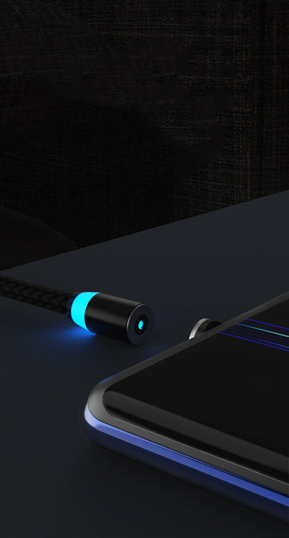 Compatible with Apple , Magnetic Data Cable Breathing Light Magnetic Mobile Phone Charging Cable - 图片 2