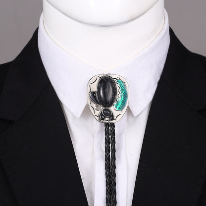 Celtic Pattern Turquoise Agate Bolo Tie 3de4eac2 6ea4 4a1c bf47 60fab023a77d