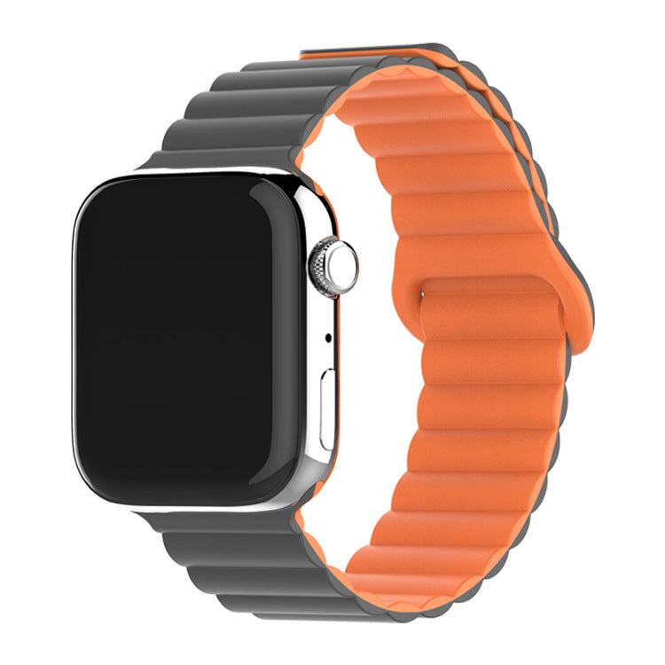 Two-color Silicone Magnetic Back Ring Buckle Watch Band 3df6e976 2071 47b7 a2af feb4159964f7