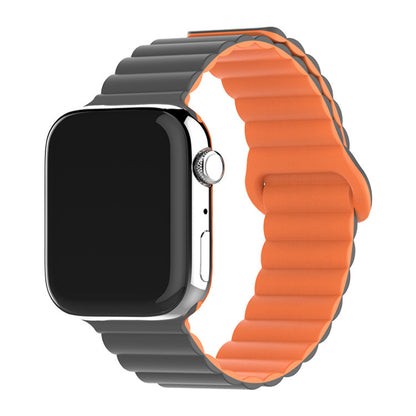 Two-color Silicone Magnetic Back Ring Buckle Watch Band 3df6e976 2071 47b7 a2af feb4159964f7