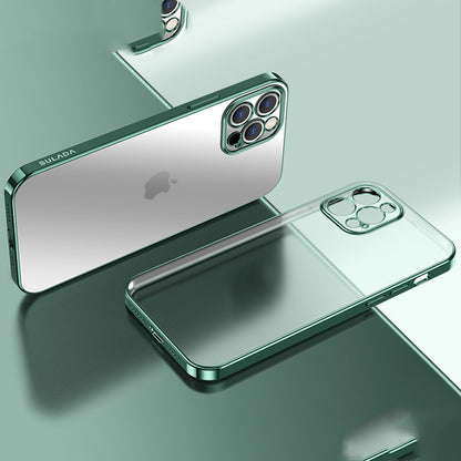 Luxury Square Frame Plating Clear Matte Transparent Silicone Cover 3e217e77 3e1c 486e b6a1 9f66b93b1970