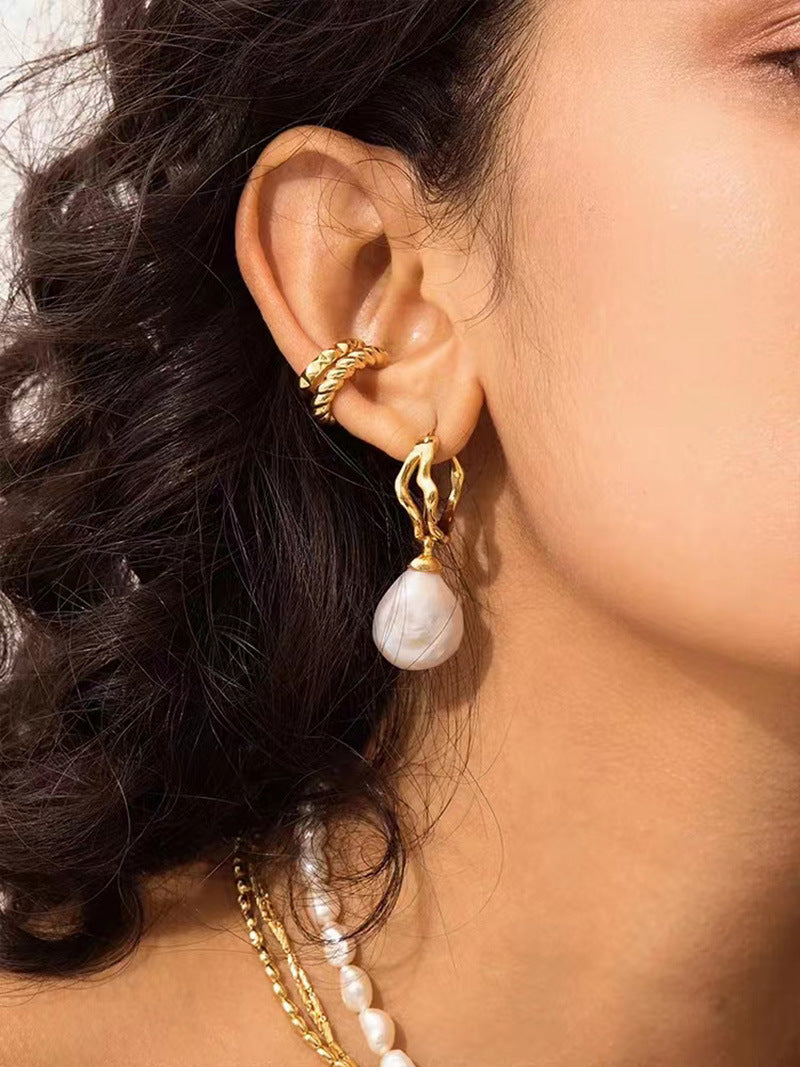 Trendy Vacuum Vapor Plating Gold High Color Retaining Earrings 3e382243 3822 4086 bb01 55d30d822994