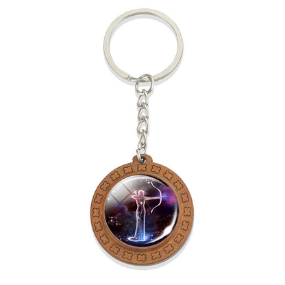 Constellation Keychain Wood Carved Time Gem Pendant 3e3cbbdf ea44 4fb9 b234 54512adc774e