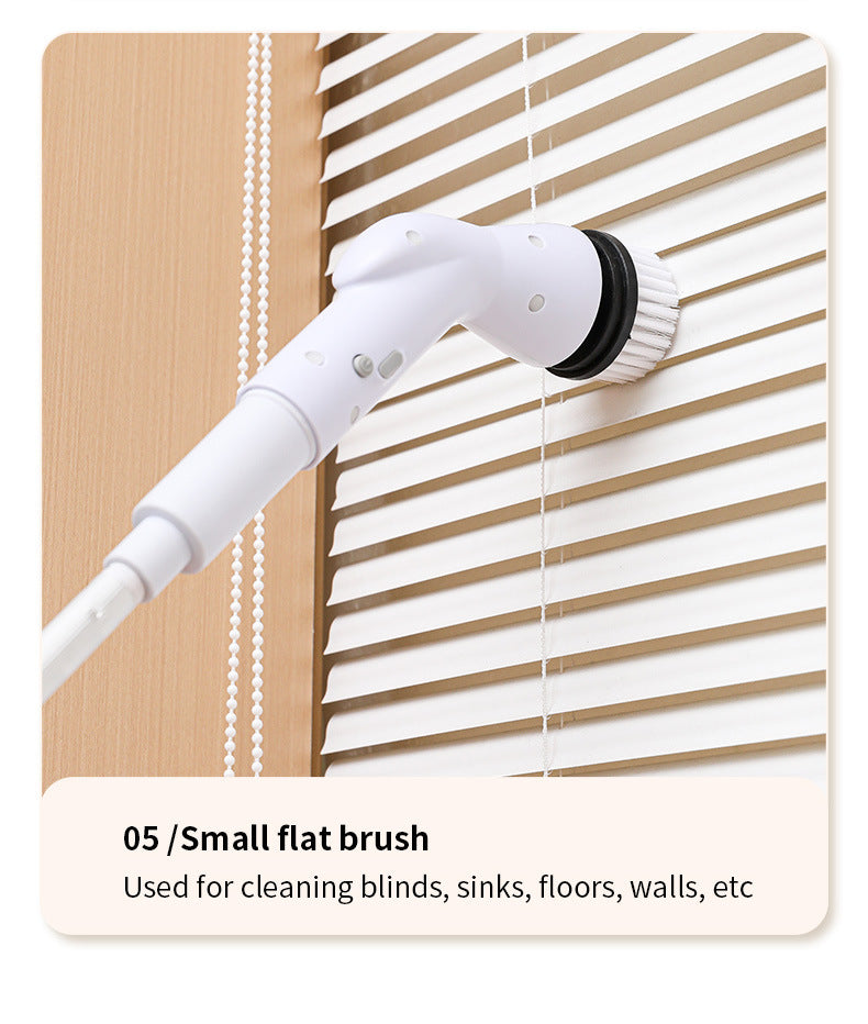 Six in one wireless electric cleaning brush long handle