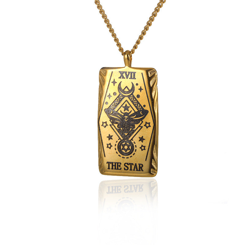 New Personalized Simple Stainless Steel Square Card Necklace 3e46e476 174a 4d2b addf 159e2b9353be