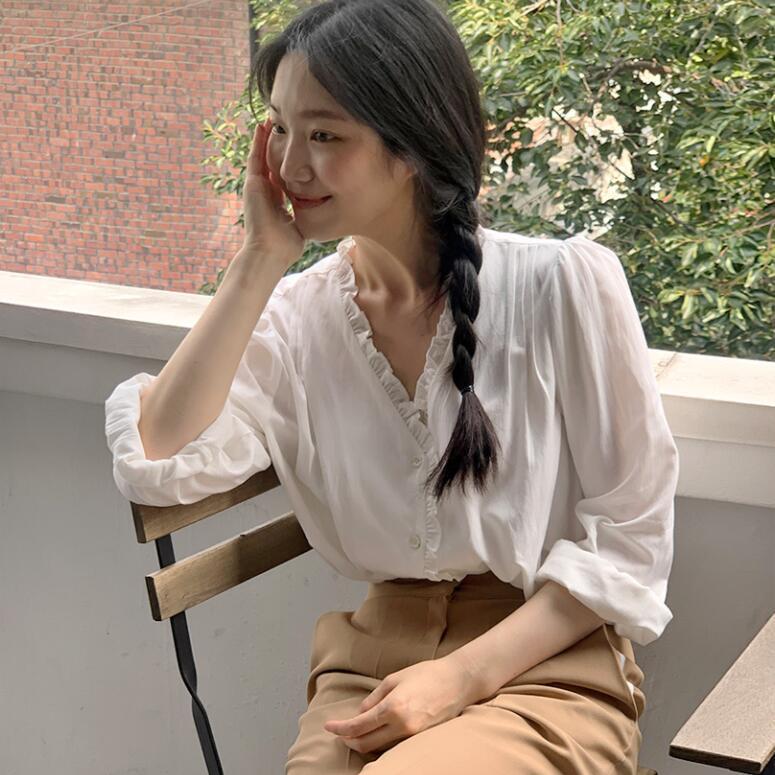 Simple Loose Long Sleeves Shirt 3e4eedd4 5c20 4242 867b 834b695059f5