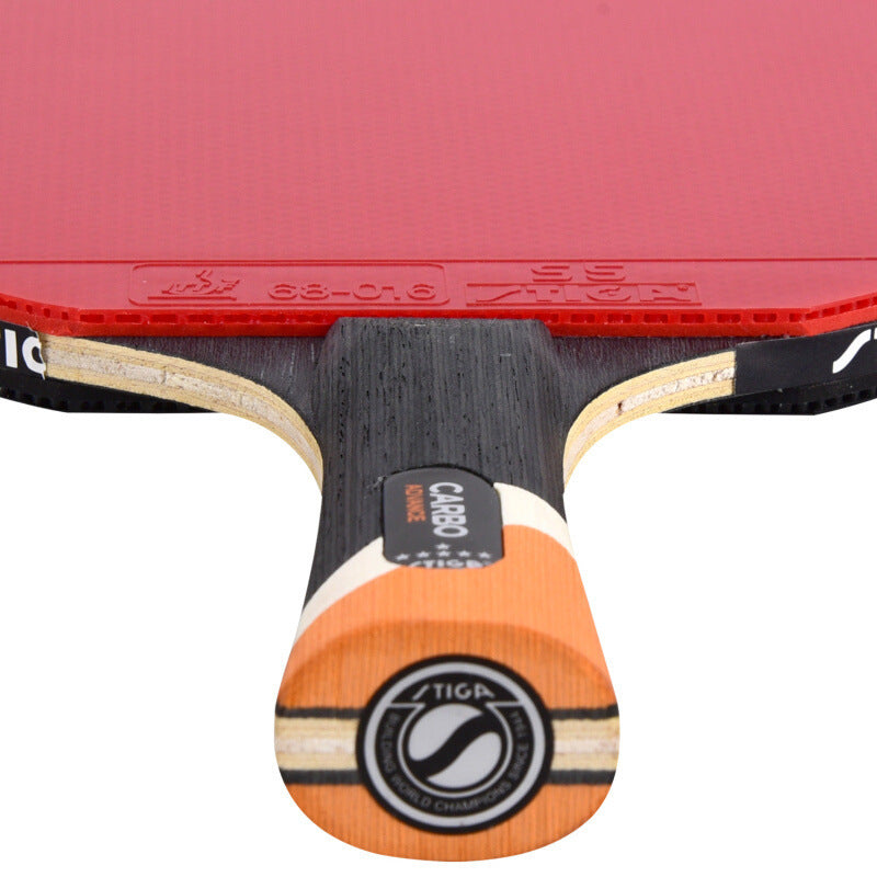 Table Tennis Rackets Professional Single Shot 6 Star Six Carbon Table Tennis Racket Long Handle Shakehand Grip Straight Short