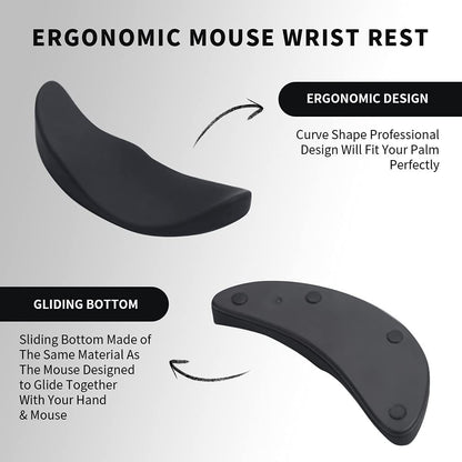 Ergonomic Mouse Wrist Rest Mouse Pads Silicon Gel Non-Slip Streamline Wrist Rest Support Mat Computer Mouse Pad For Office Gaming PC Accessories - 图片 6