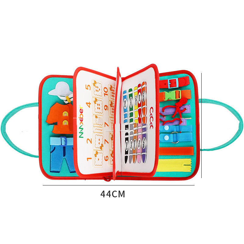 New Busy Book Children's Busy Board Dressing And Buttoning Learning Baby Early Education Preschool Sensory Learning Toy 3e5f9