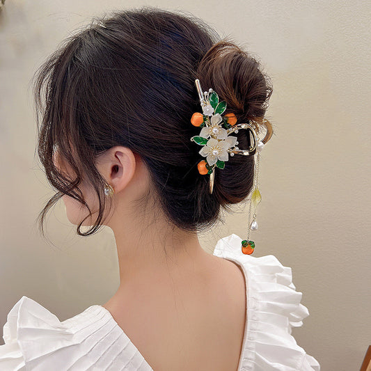Guofeng Persimmon Ruyi Flower Tassel Grip 3e703dbe 1b25 4c18 89a5 db5494668ce3