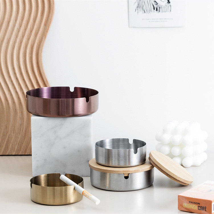 Simple Thickened Practical Stainless Steel Ash Tray 3e742b81 d9ce 4462 86b6 0b84ede128f3
