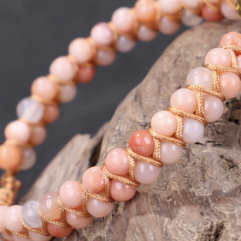 Double Layer Hand-woven Natural Stone Hollow Yoga Meditation Bracelet 3e764e1c b4d6 41d5 817d d5c2c1c83434