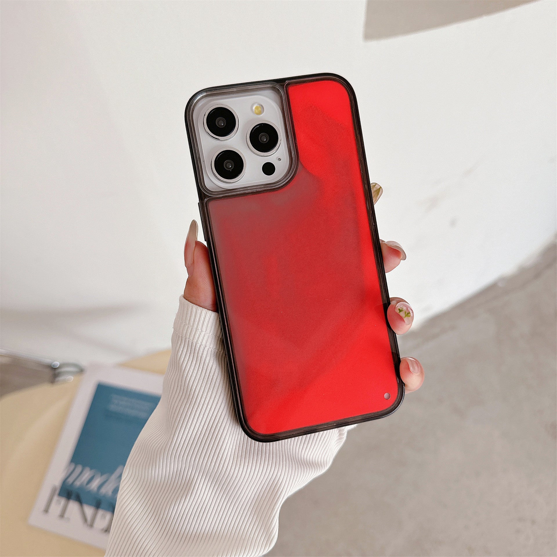Luminous Quicksand Phone Case Luminous Soft Edge Hard Backboard - 图片 9