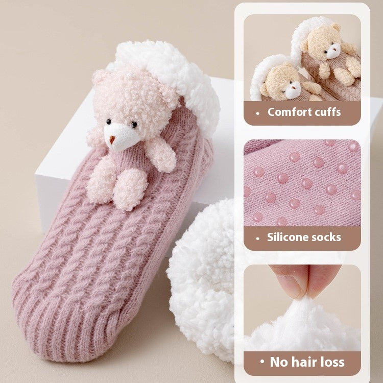 Women's Thick Socks Winter Fleece Lined Padded Warm Keeping Lambswool 3e949d11 9598 4170 b889 4482c0097c4c trans