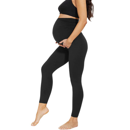 Pregnant Women's Cropped High Waist Fashion Casual Leggings 3e9919cb e6e4 4f34 8f7e 6287907be006