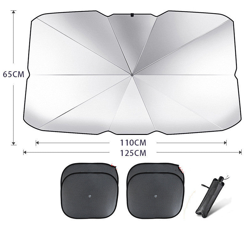 Foldable Car Windshield Sun Shade Umbrella UV Protection Heat Insulation Parasol Auto Front Window Cover Interior Protector S