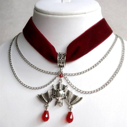Red Velvet Necklace Clavicle Chain Bat Beads 3ecc1c06 67df 4eb2 890e 75224804492a