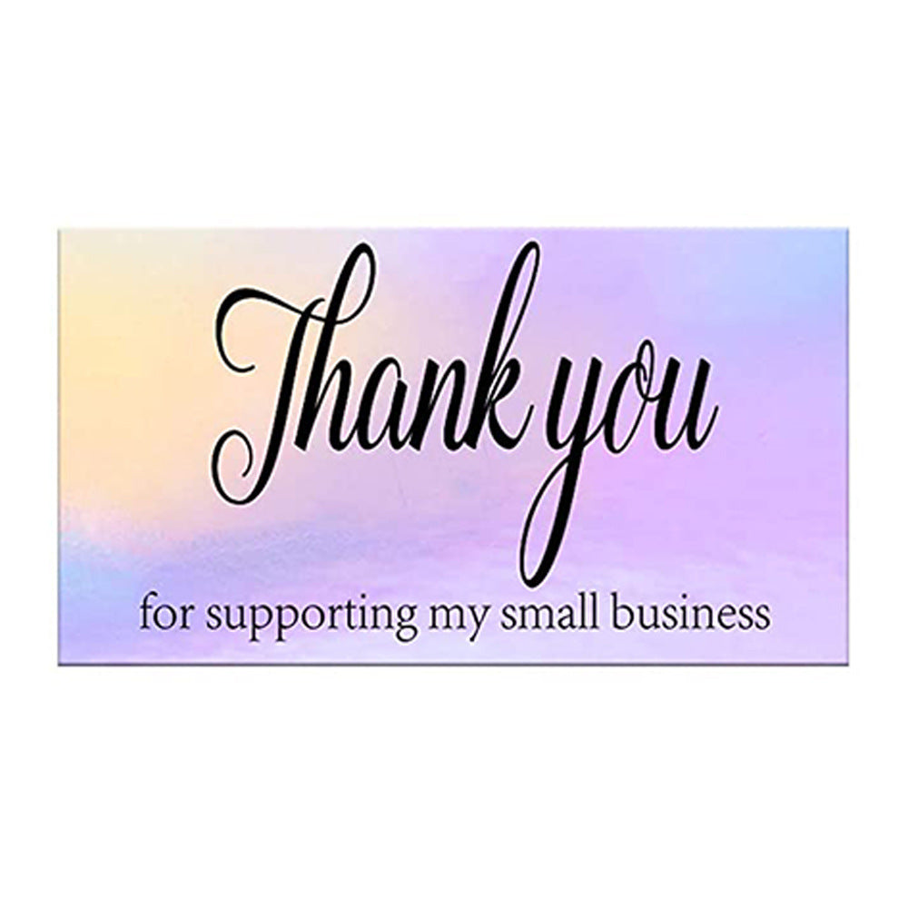 50 Laser Rainbow Thank You Cards - HD Wireless Product #8