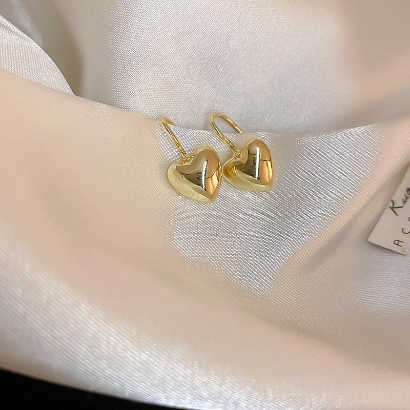 Simple Love Heart Earrings Small And High-end 3efa7d89 495d 48be b02b c32a021f9056
