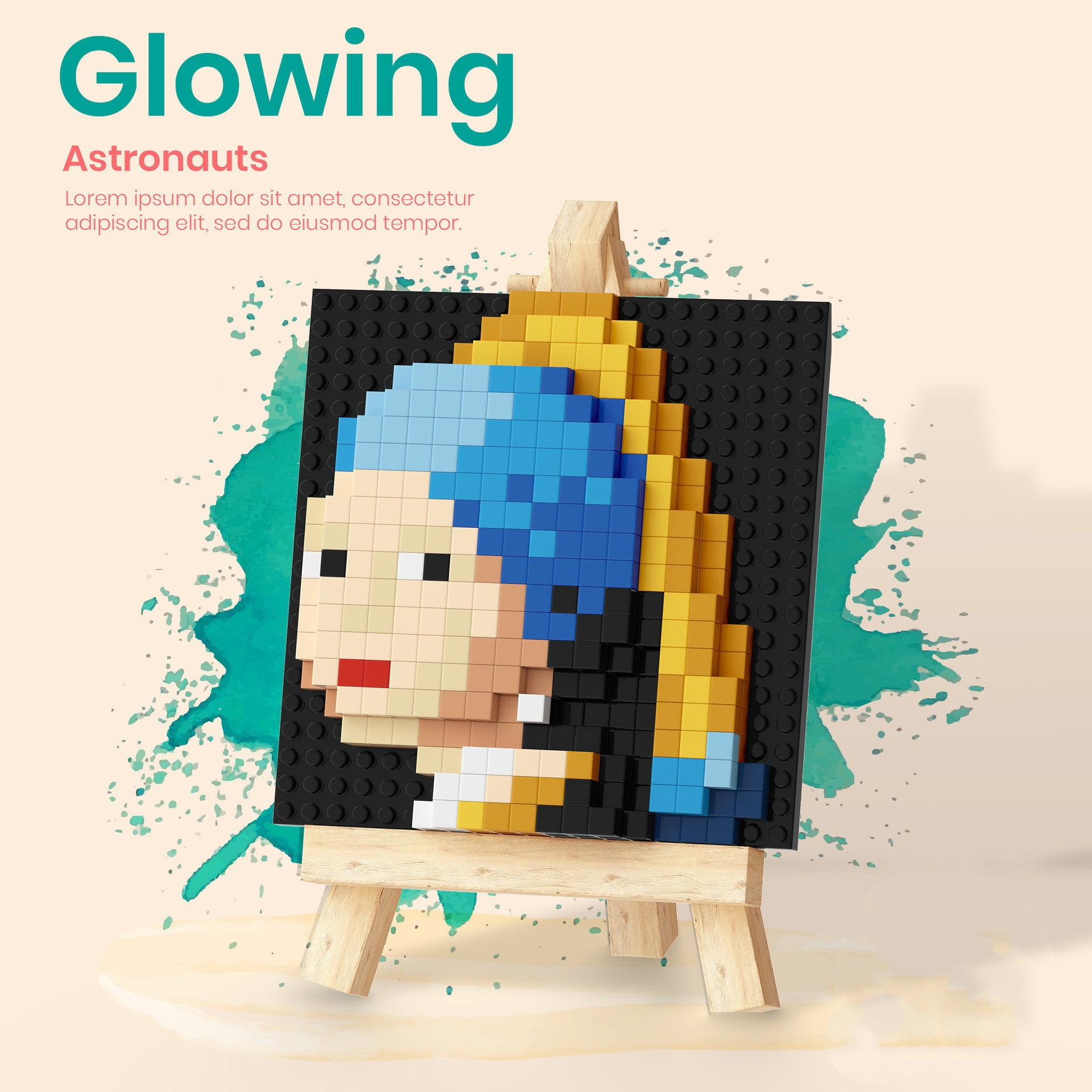 Building Blocks Ornaments Small Particles Starry Sky Oil Painting Board Adult Assembled Toy Art Ornaments 3f16d1b9 e422 45b8 