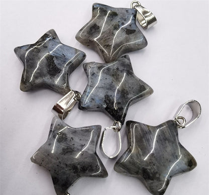 Natural Stone Crystal Agate Shuangbu Face Five-pointed Star Pendant 3f1bfdb6 0da3 46d7 b7ea 3b89a5426c03 fine