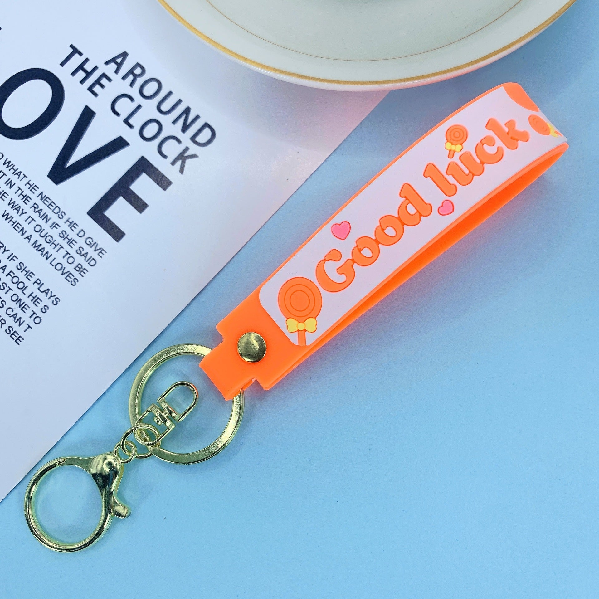 Lollipop Rainbow-colored Belt Hand Strap Keychain 3f2a1337 0654 4999 a64b 0886233ef2d1