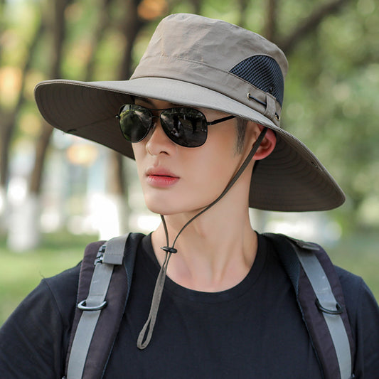 Men's Big Brim Sun Protection Fishing Fisherman Hat 3f690843 7818 49f3 b83f 550001da62f6