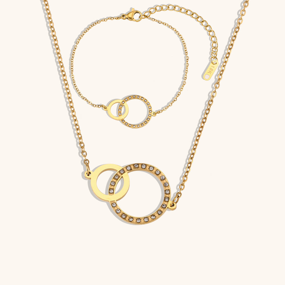 Personalized Simple Inlaid Zirconium Size Ring Bracelet Stainless Steel Plated 18k Necklace Ornament 3f6ce390 7816 4d53 abc6 
