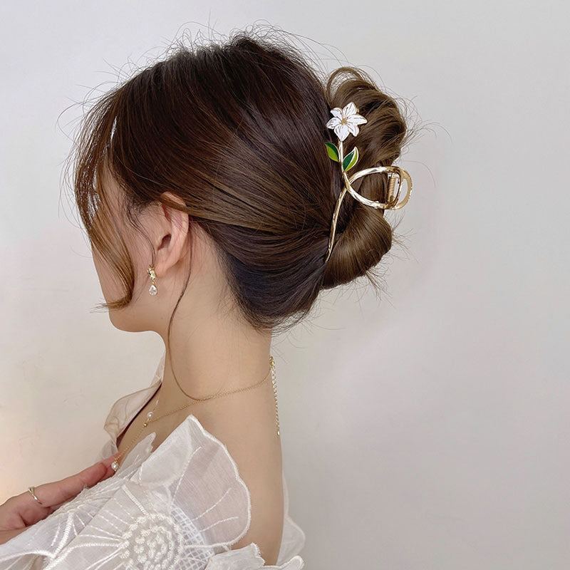 Super Fairy High-end Gardenia Flower Clip Exquisite Hair Clip 3f8272ed df12 4be4 929d b4de01a79266