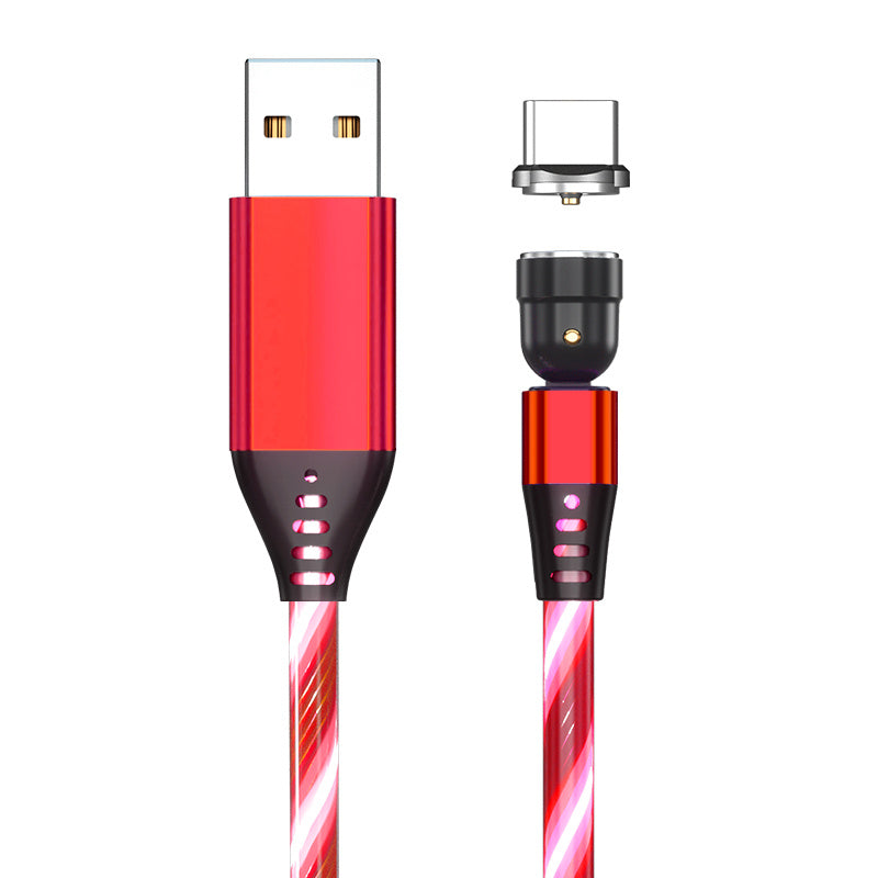 540 Rotate Luminous Magnetic Cable 3A Fast Charging Mobile Phone Charge Cable For LED Micro USB Type C For I Phone Cable - 图片 16
