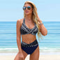 Spring And Summer New Swimwear Spot European And American Sexy Split Color Matching High Waist Swimsuit Bikini 3f93555b 192a 