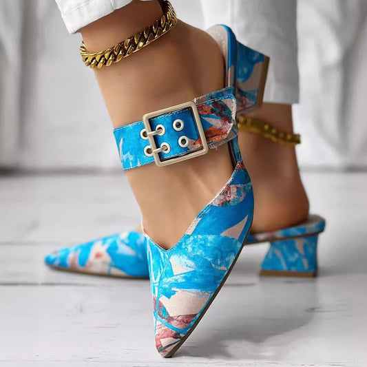 Women's Colorful Chunky Heel Sandals 3f93ac57 10ac 4419 860c dcb3ca963328