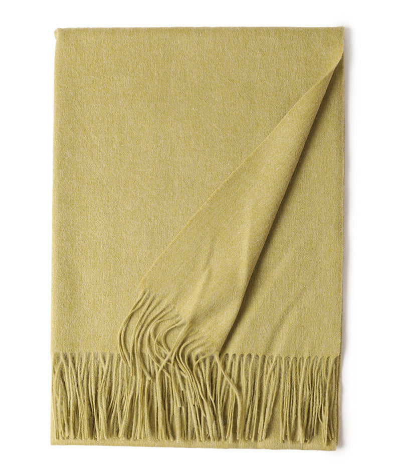New Solid Color Wool Long Beard Warm Tassel Scarf Thick 3fa81098 df48 47c9 a101 d828bb5e157a