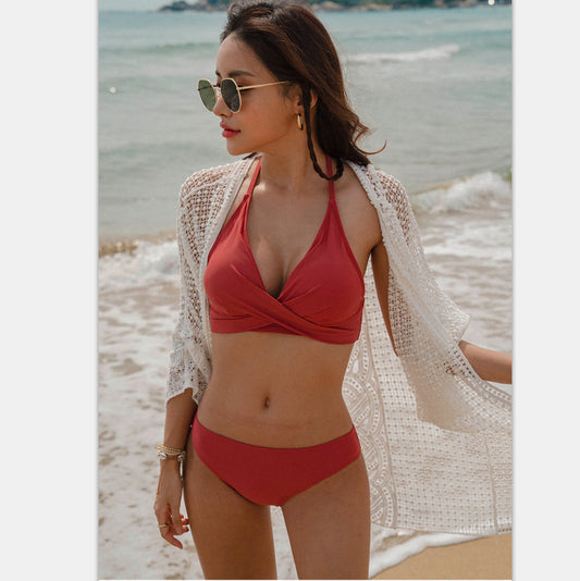 Swimsuit Women Fashion Sexy Slim Slimming Small Breasts Gather Beach Beach Bikini Swimwear 3fb74262 9ce8 4205 ab3c 67743f5b4f