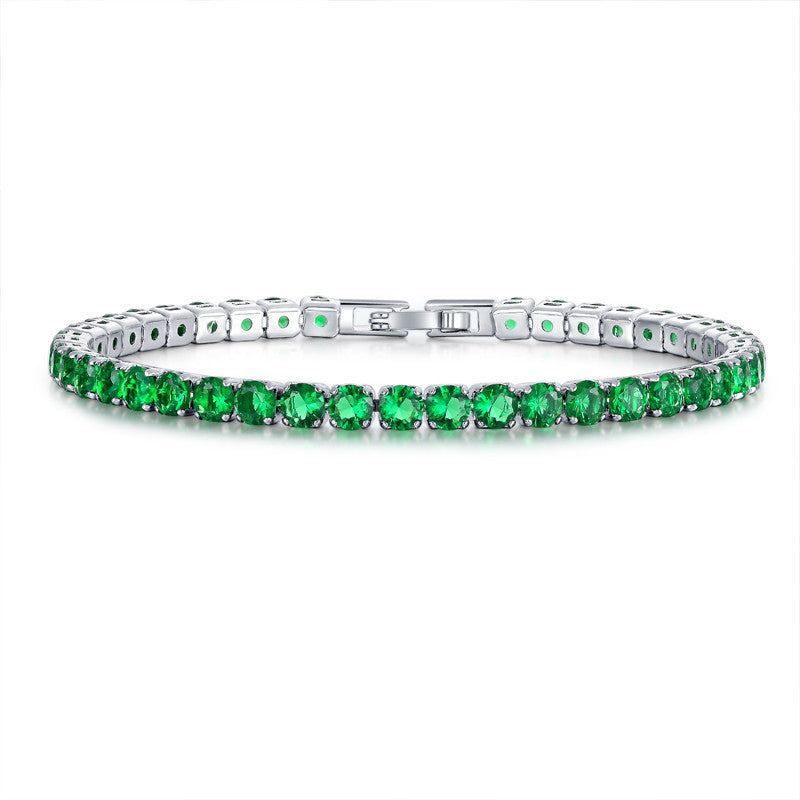Fashion Color 4.0 Round Zircon Single Row Diamond Bracelet 3fb7949d 10b9 4280 952d 3105f70e68e4
