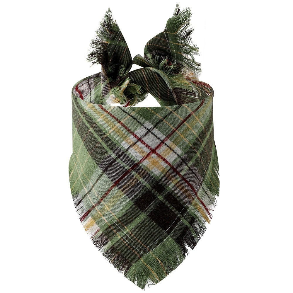 Plaid Tassel Triangle Scarf Pet Dog Pet 3fbdf74a 8cb1 4bf0 9b7d 63241a68d1f2
