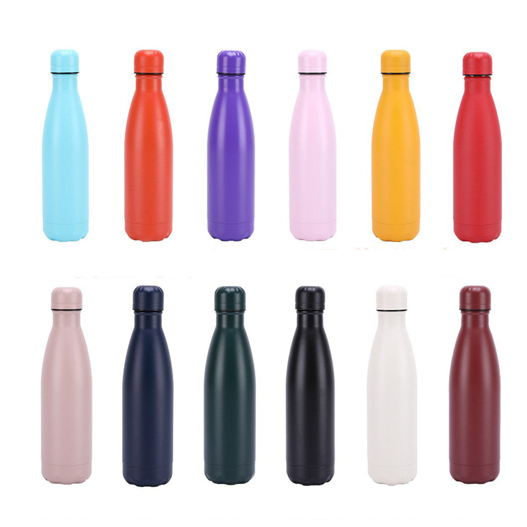 Insulated Stainless Steel Water Bottle Mug Rubber Painted Surface Vacuum Flask Coffee Cup Bottle 4002009007201