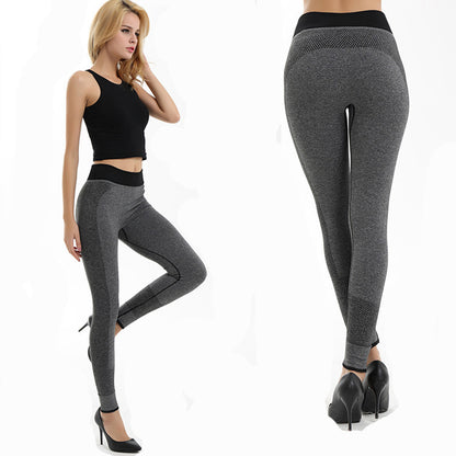 Cross border, European and American sports Yoga Pants outdoor fitness running speed dry tight nine points to beat underpants 