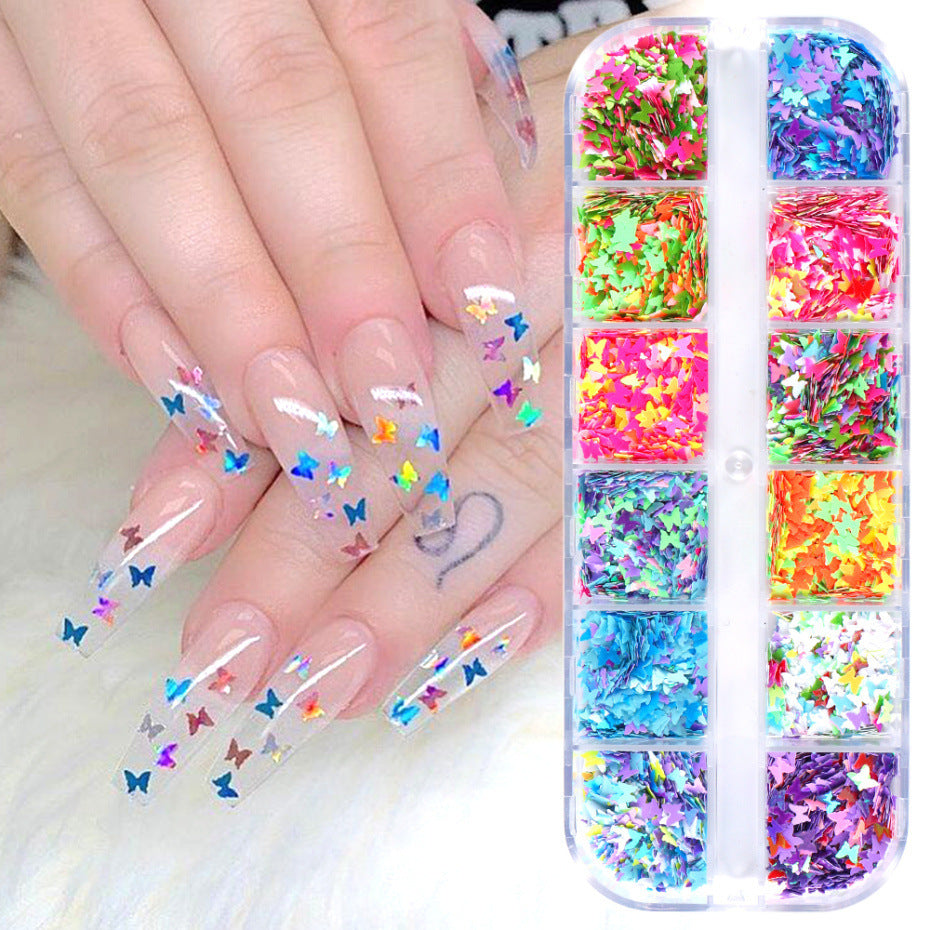 Symphony butterfly sequin nail decoration 402908377442