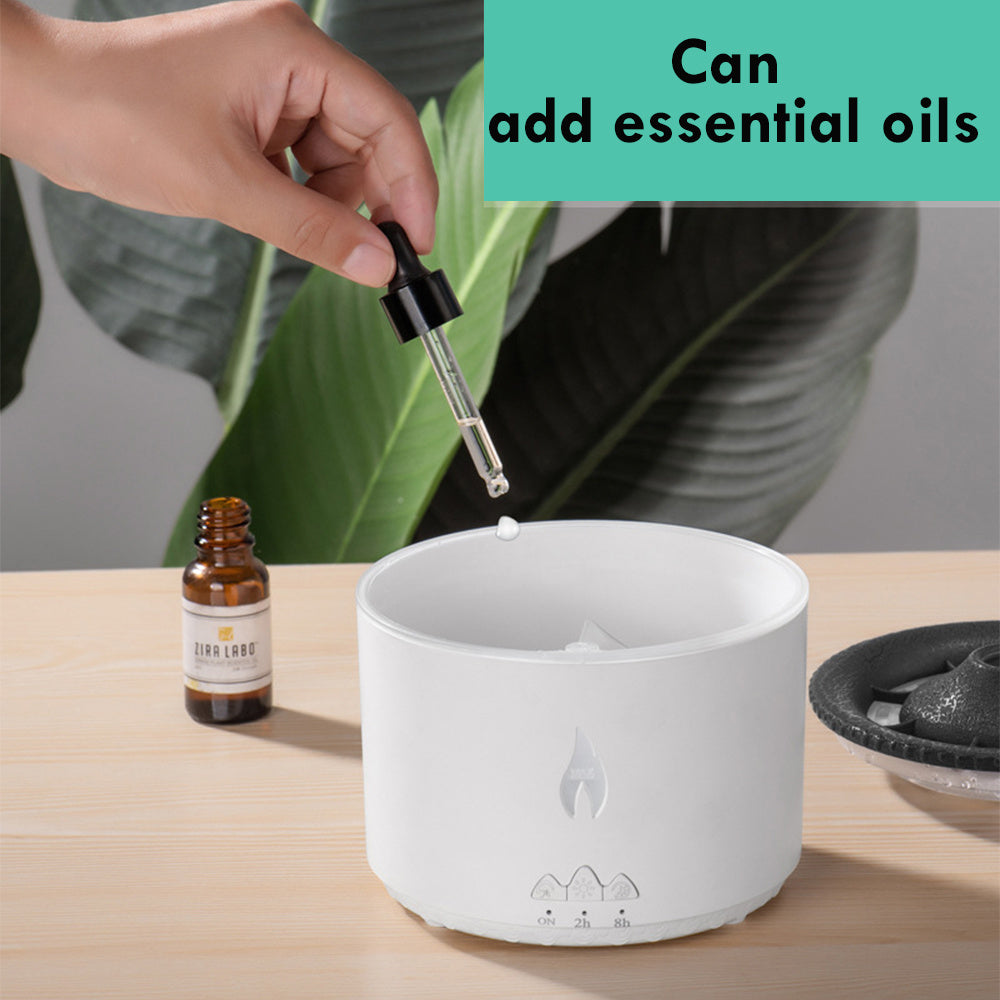 New Creative Ultrasonic Essential Oil Humidifier Volcano Aromatherapy Machine Spray Jellyfish Air Flame Humidifier Diffuser 4